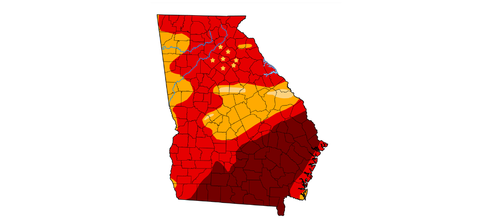 Georgia Drought Map