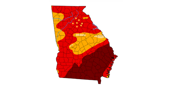 Georgia Drought Map